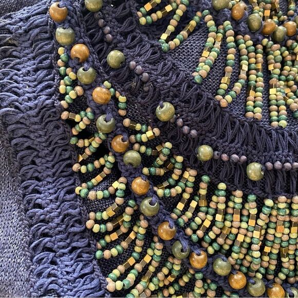 3.1 Phillip Lim Oversized 100% Linen Beaded Neckline Tunic Sz L - Picture 9 of 12